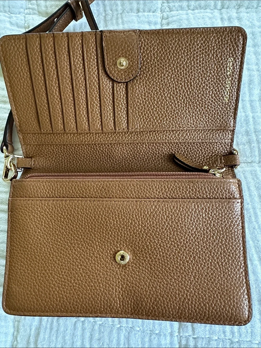 Michael Kors Tan Pebbled Leather Crossbody